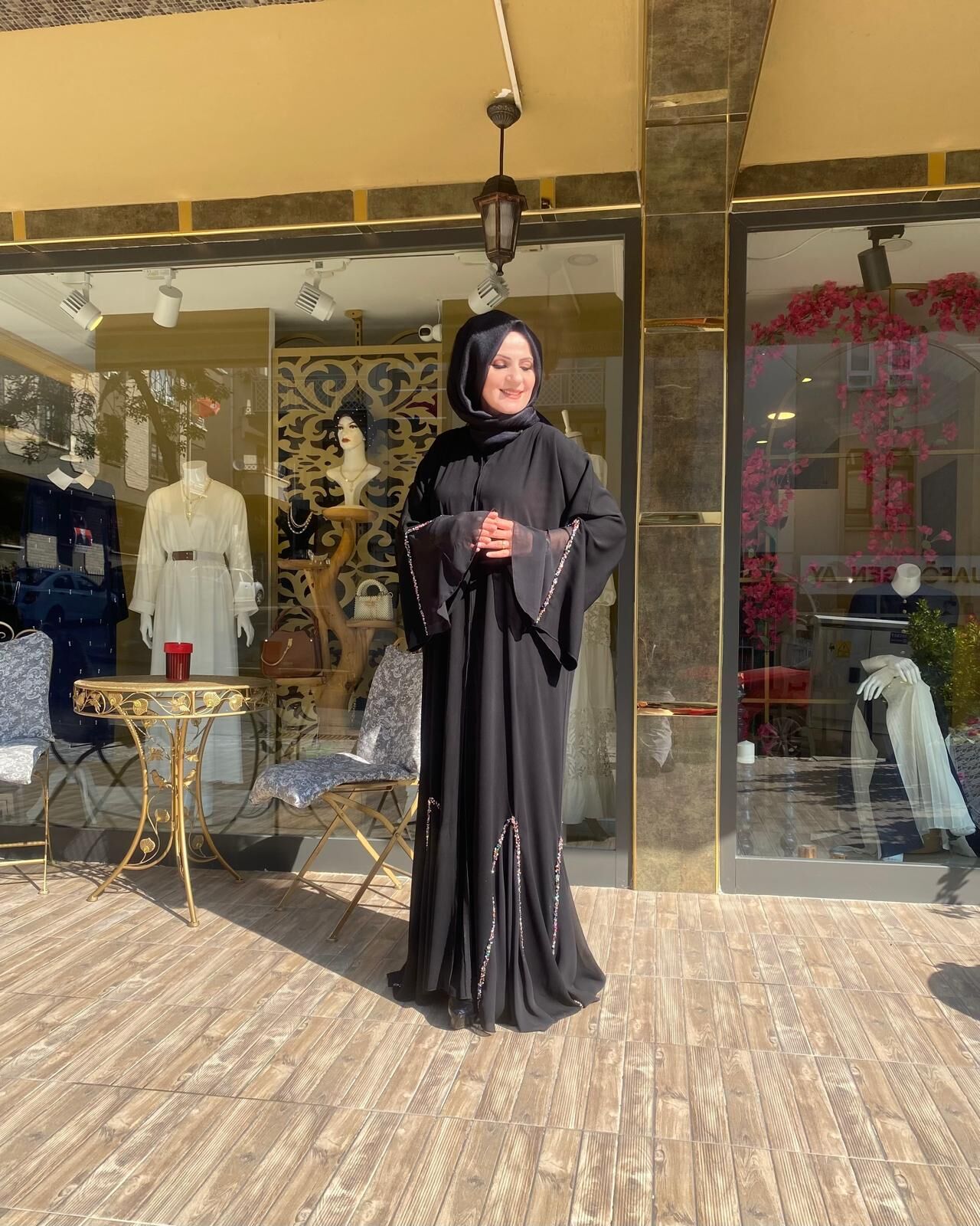 Abaya taşlı