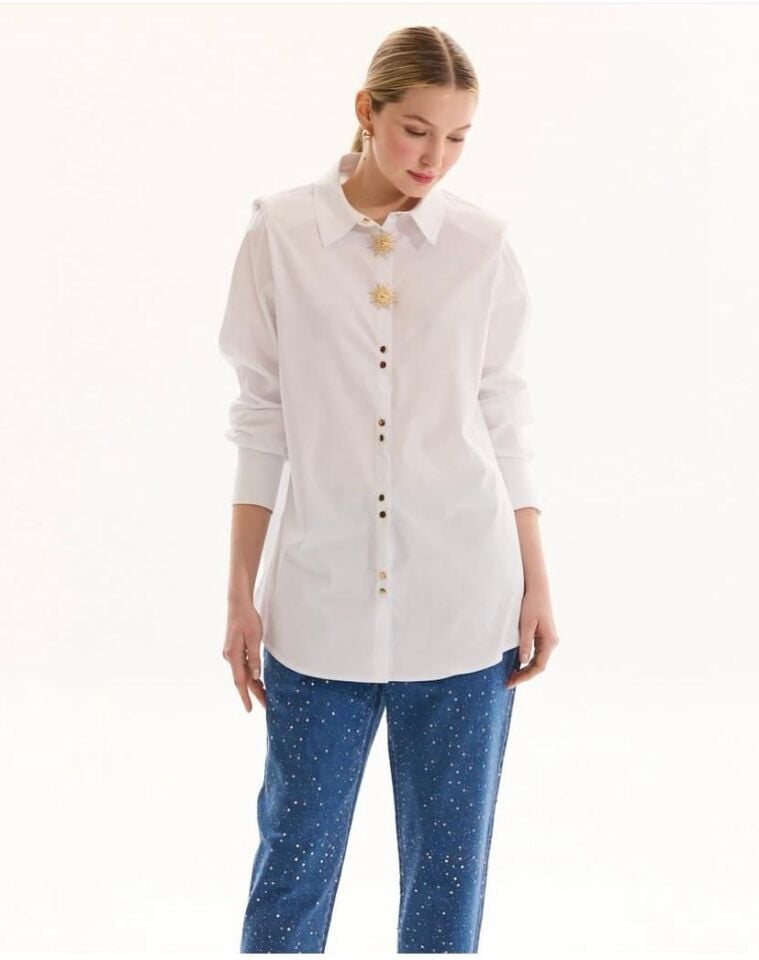 Denim taşlı pantolon lacivert