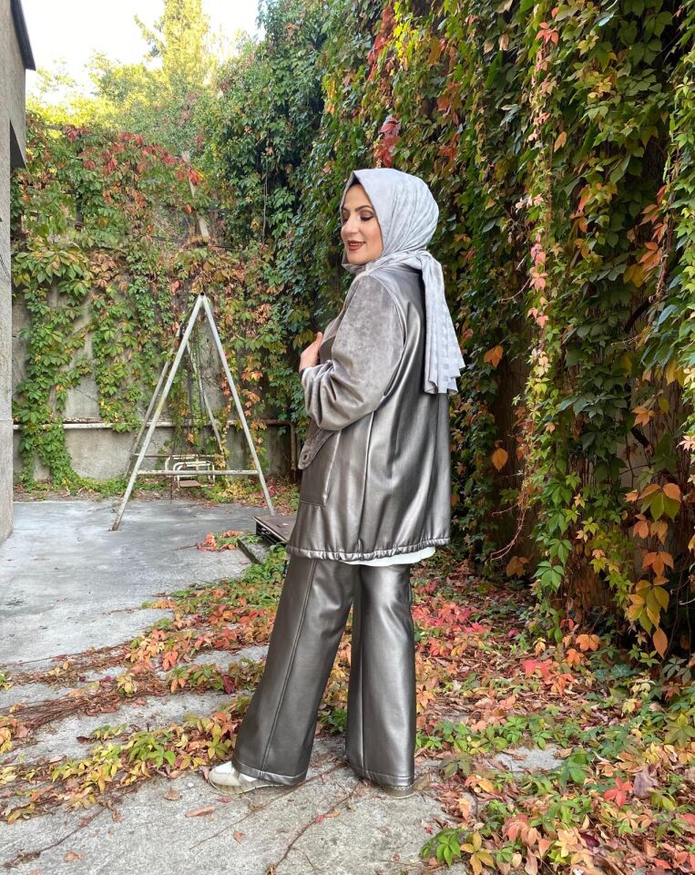 MİARUJ KUŞGÖZÜ AKSESUARLI DERİ PANTOLON