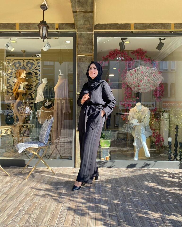 KRİSTAL TAŞLI PANTOLONLU TAKIM