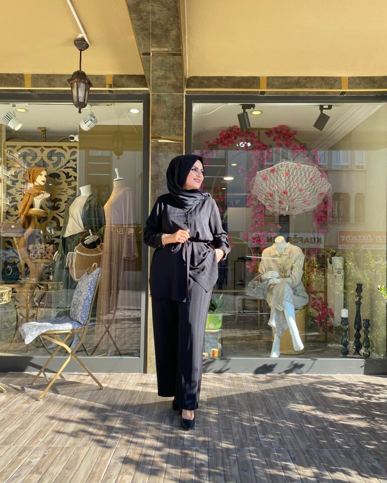 KRİSTAL TAŞLI PANTOLONLU TAKIM