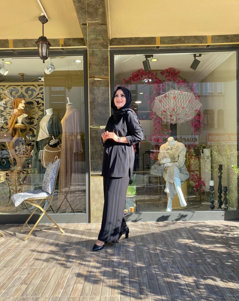 KRİSTAL TAŞLI PANTOLONLU TAKIM