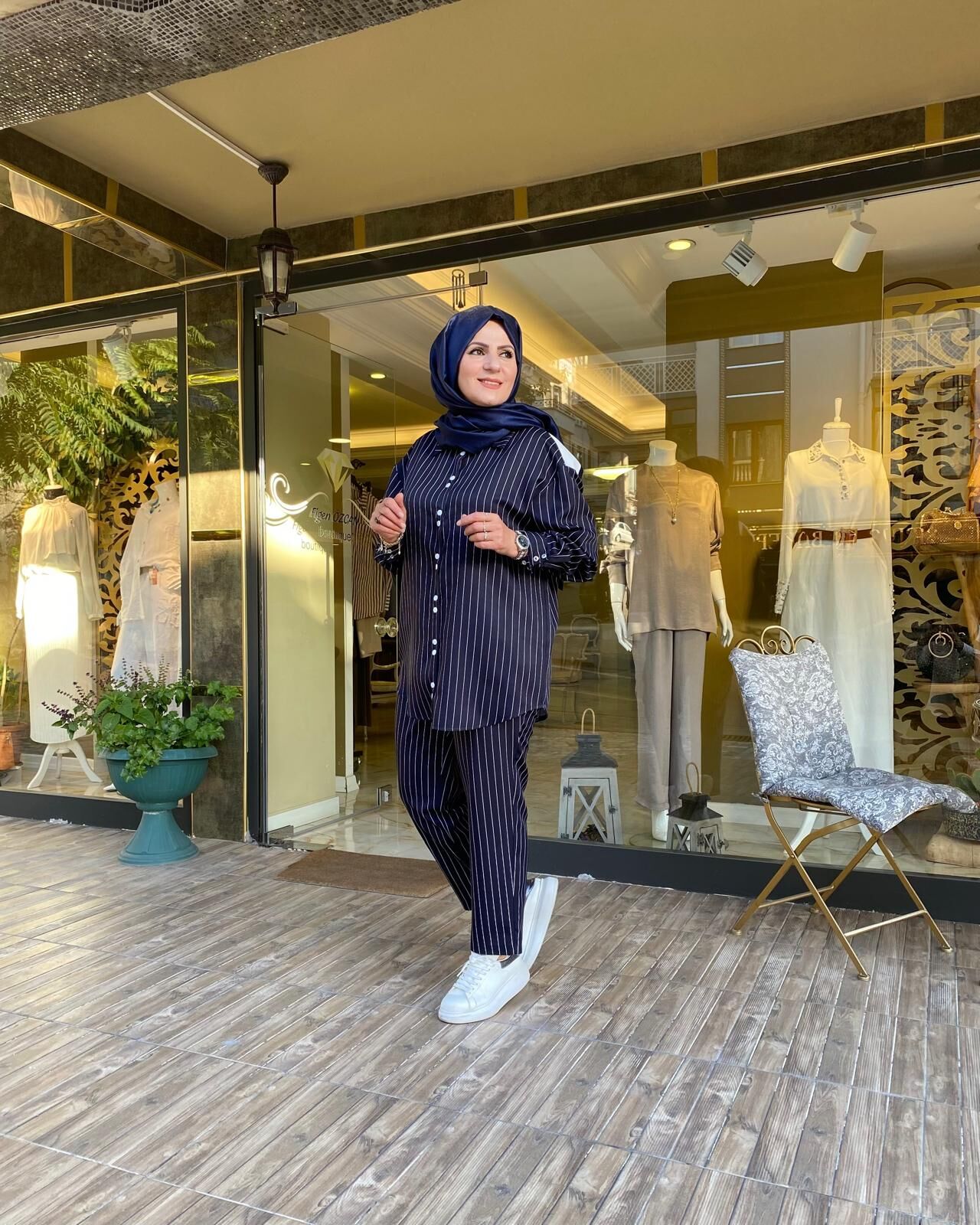 TRİKO GARNİ ÇİZGİLİ TAKIM