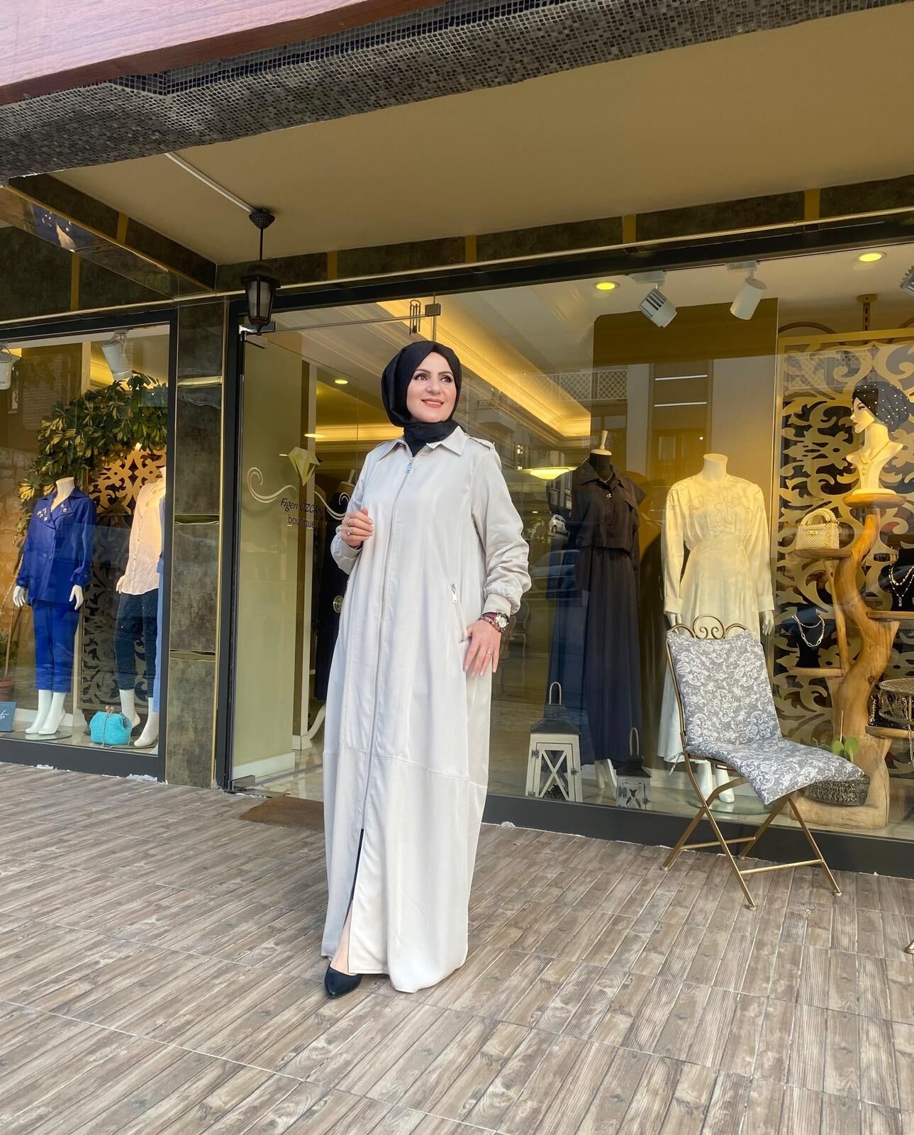 Taş rengi kap ferace