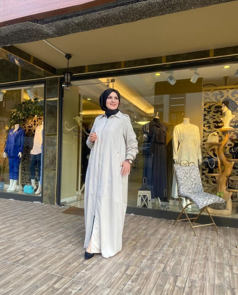 Taş rengi kap ferace