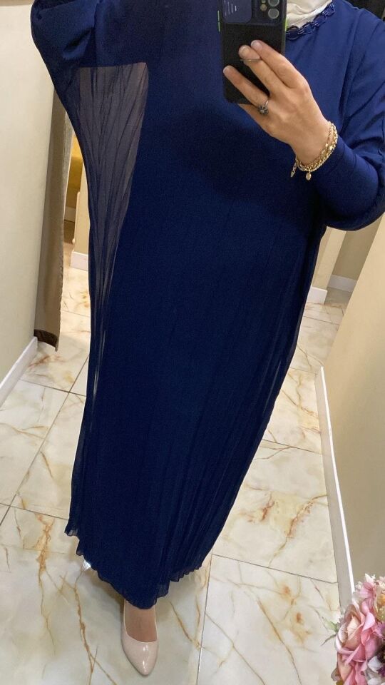 Elbise şifon lacivert