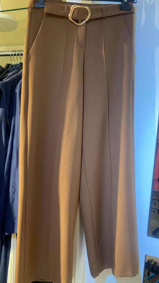 Pantolon double kumaş kakao reni