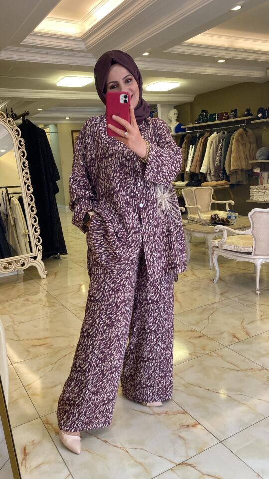 Mia desen pantolonlu takım