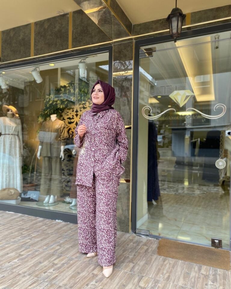 Mia desen pantolonlu takım