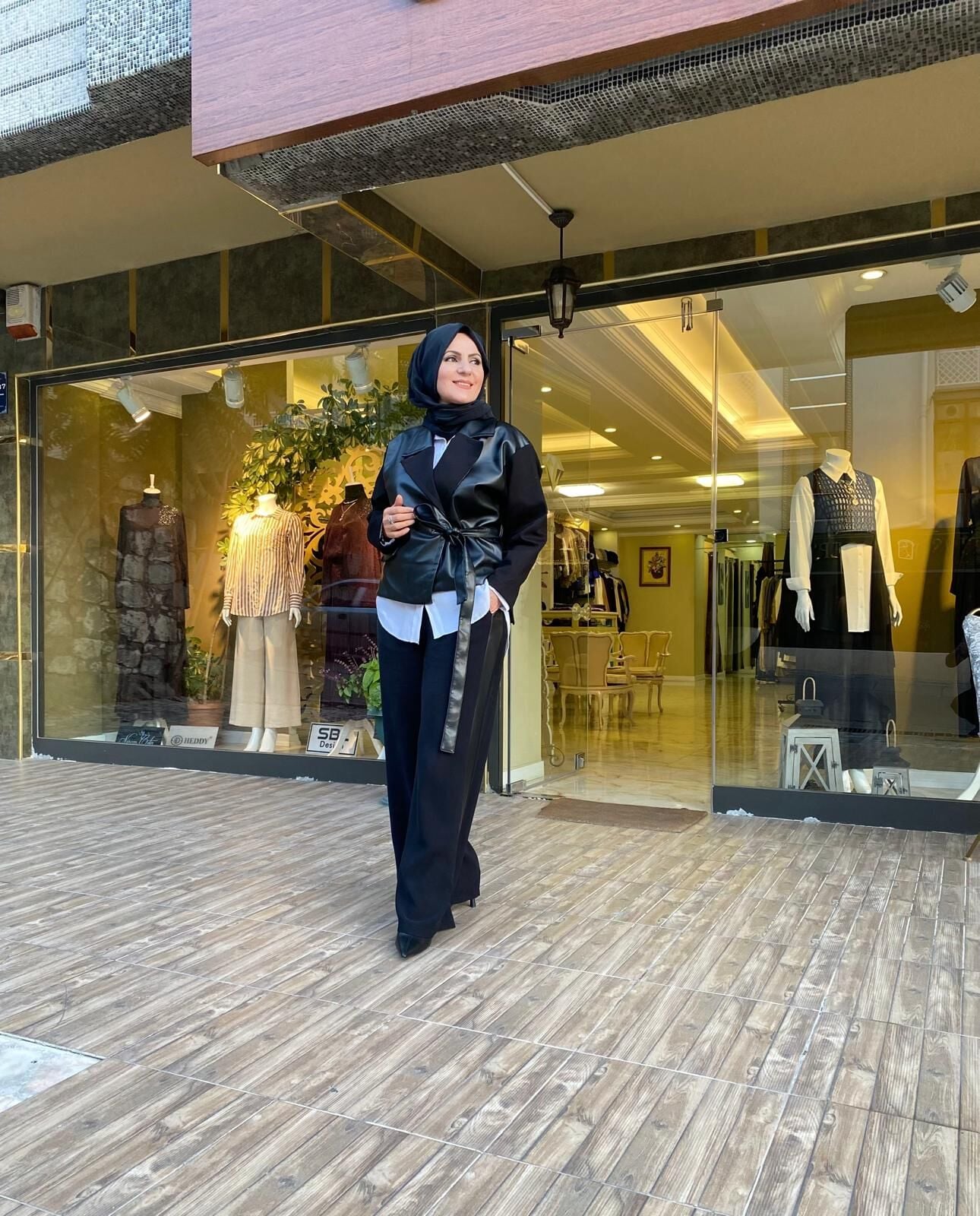 CEREMONY YANDAN BAĞLAMALI DERİ CEKET