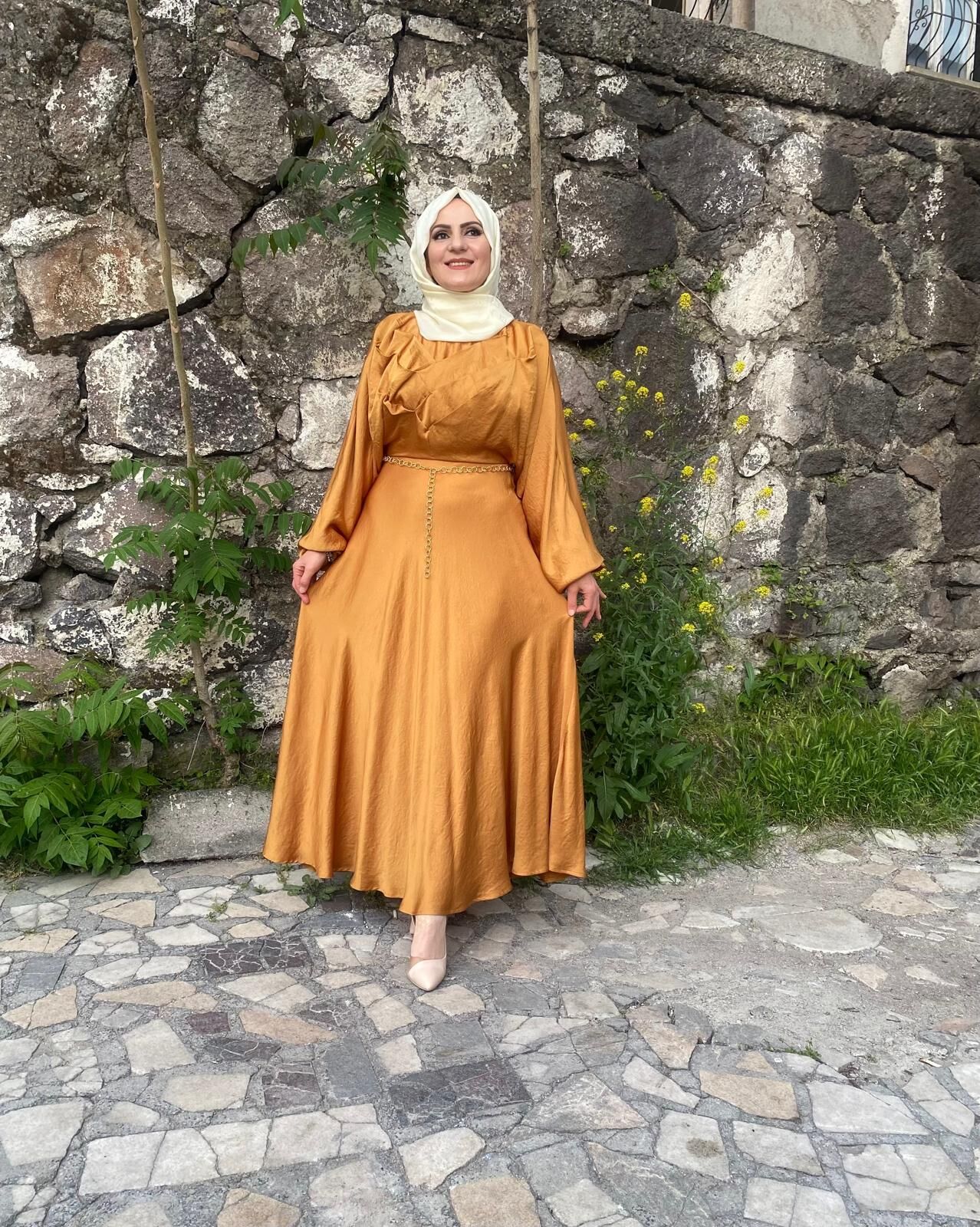 Elbise önü drapeli