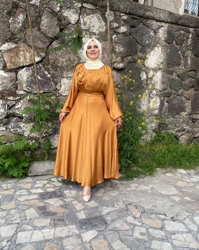 Elbise önü drapeli