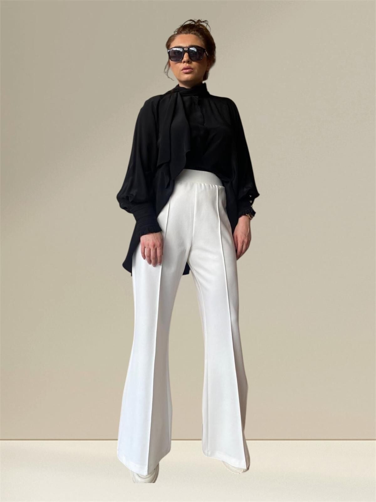 Pantolon örme ispanyol paça