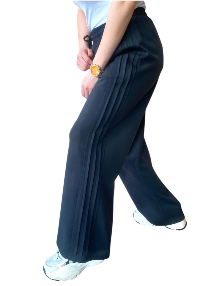 Pantolon berlin bambu geniş paça yanı nervülü