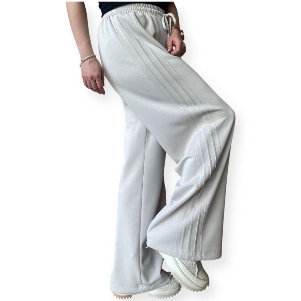 Pantolon berlin bambu geniş paça yanı nervülü