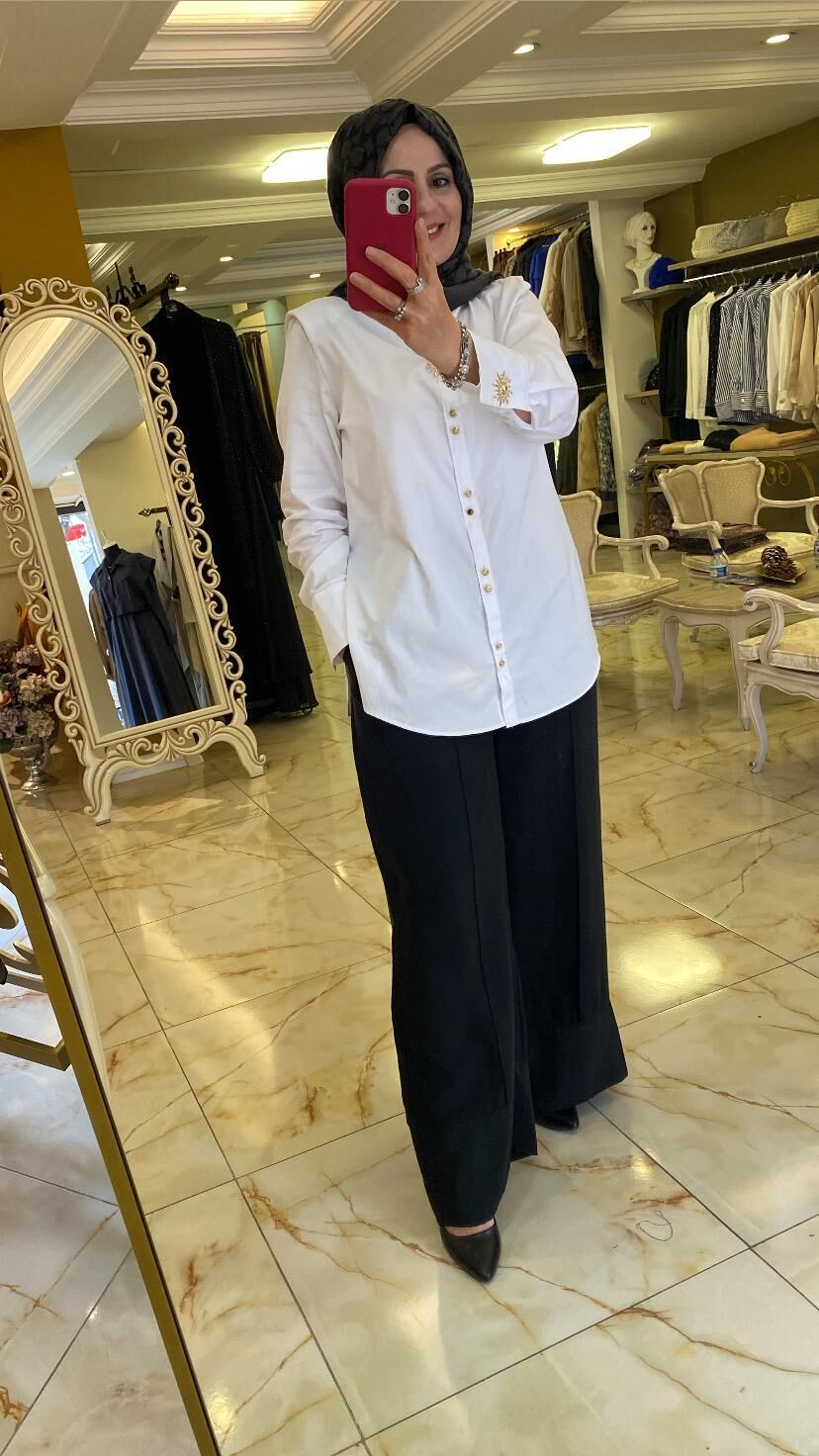 Pasıon bol paça beli lastikli pantolon