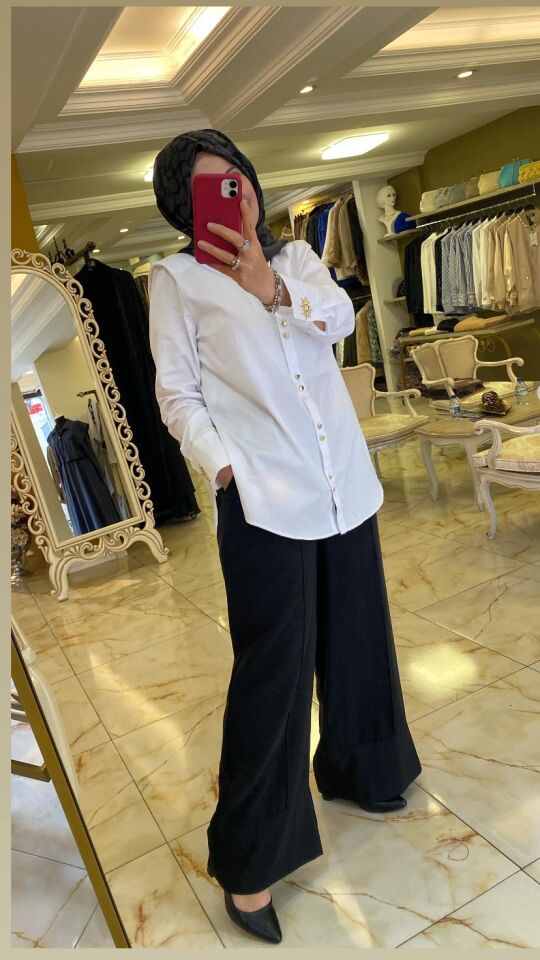 Pasıon bol paça beli lastikli pantolon