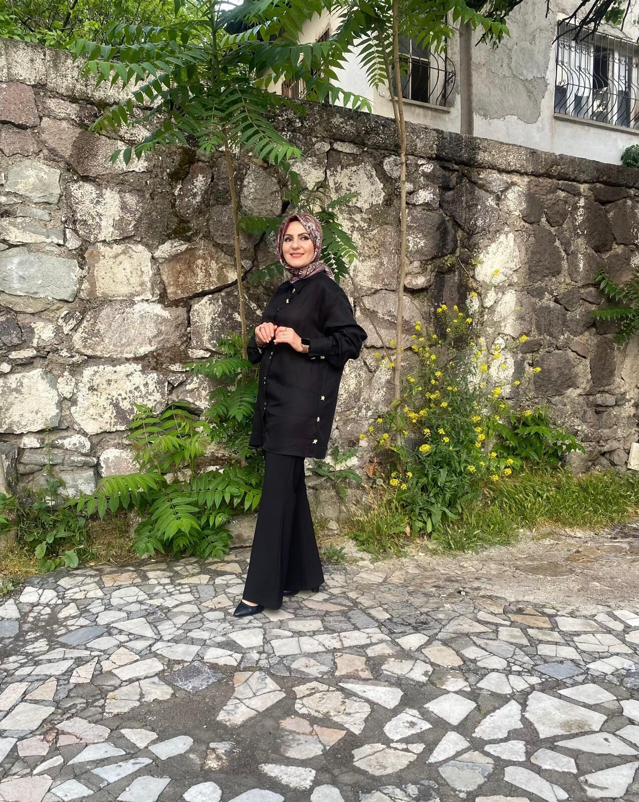 Keten gömlek siyah