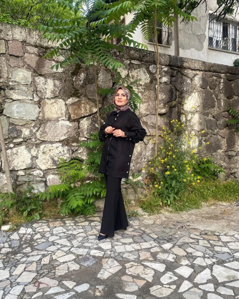 Keten gömlek siyah