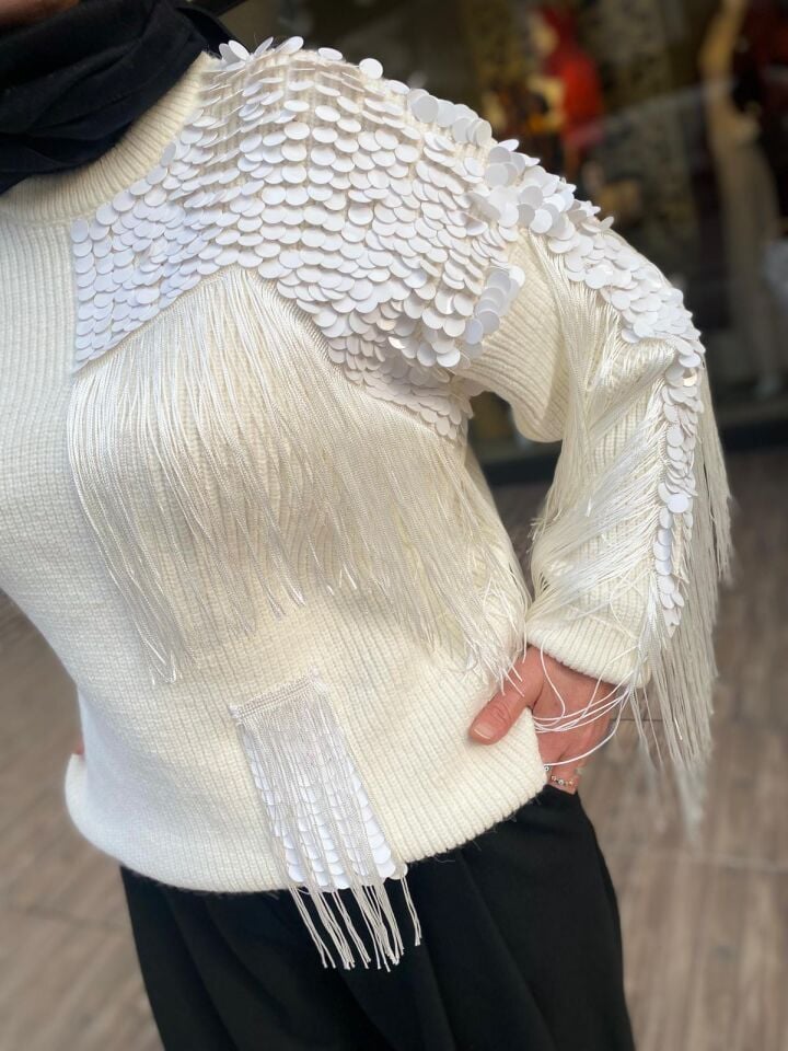 CELESTIA PAYETLİ TRİKO KAZAK