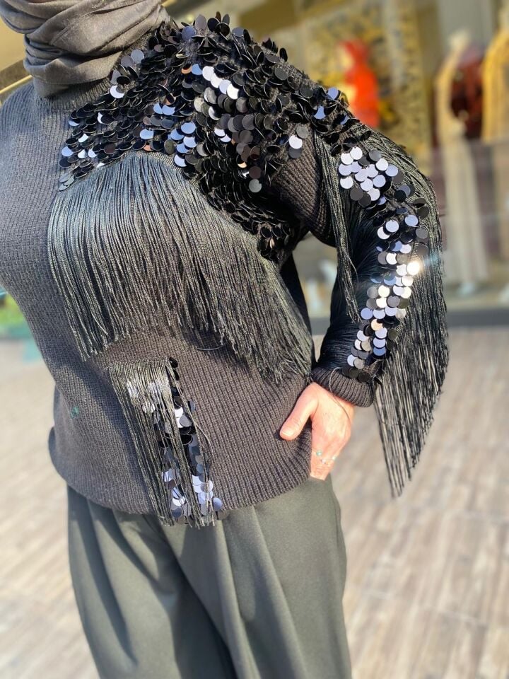 CELESTIA PAYETLİ TRİKO KAZAK