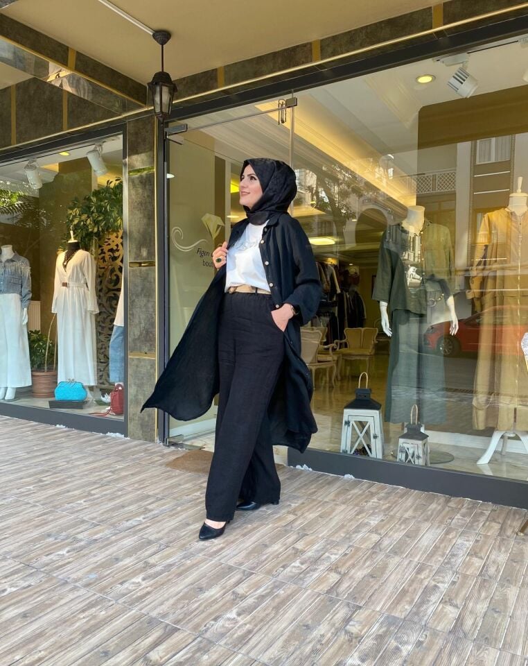 UZUN GÖMLEKLİ KETEN TAKIM