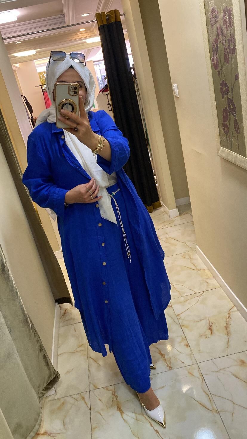 UZUN GÖMLEKLİ KETEN TAKIM