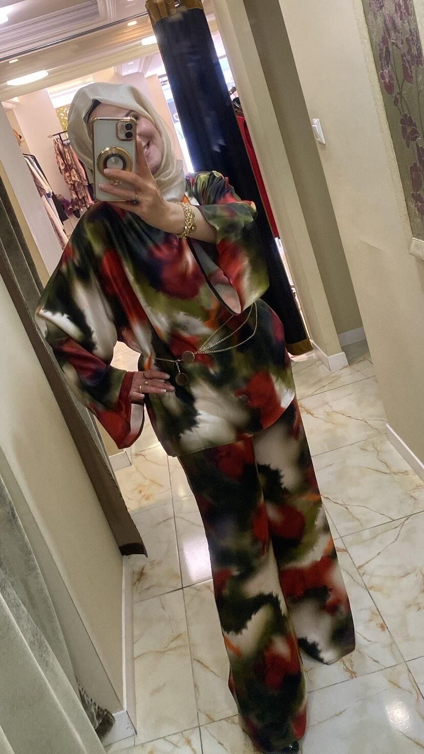 DESENLİ BOL PAÇA PANTOLON