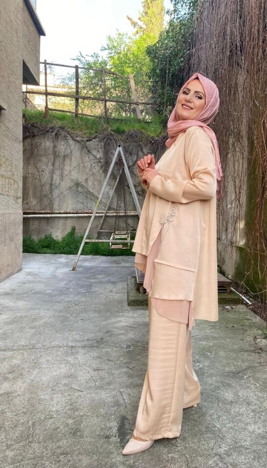 BOL PAÇA DETAYLI PANTOLONLU SAMAR TAKIM